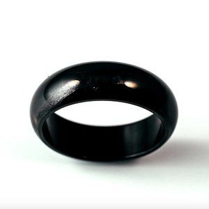 Men's Black Stainless Steel 7mm Wedding Band Ring